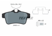 2492204 Sada brzdových destiček, kotoučová brzda epad TEXTAR
