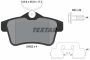 2492201 TEXTAR sada brzdových platničiek kotúčovej brzdy 2492201 TEXTAR