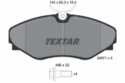 2497101 TEXTAR sada brzdových platničiek kotúčovej brzdy 2497101 TEXTAR