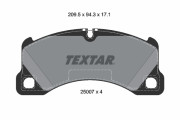 2500703 TEXTAR sada brzdových platničiek kotúčovej brzdy 2500703 TEXTAR