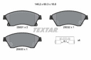 2503181 Sada brzdových destiček, kotoučová brzda Lightweight Technology TEXTAR