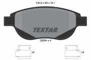 2509401 Sada brzdových destiček, kotoučová brzda epad TEXTAR