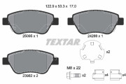 2509501 Sada brzdových destiček, kotoučová brzda epad TEXTAR