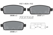 2509606 Sada brzdových destiček, kotoučová brzda epad TEXTAR
