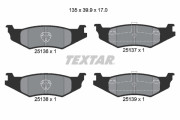 2513601 TEXTAR sada brzdových platničiek kotúčovej brzdy 2513601 TEXTAR