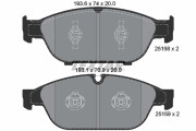 2515802 Sada brzdových destiček, kotoučová brzda epad TEXTAR
