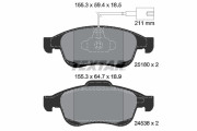 2518001 Sada brzdových destiček, kotoučová brzda epad TEXTAR