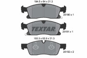 2519001 TEXTAR sada brzdových platničiek kotúčovej brzdy 2519001 TEXTAR