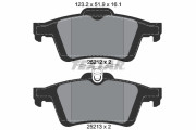 2521281 Sada brzdových destiček, kotoučová brzda Lightweight Technology TEXTAR