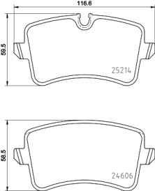 2521412 Sada brzdových destiček, kotoučová brzda TEXTAR