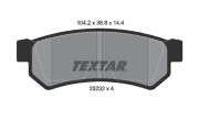 2523201 TEXTAR sada brzdových platničiek kotúčovej brzdy 2523201 TEXTAR