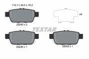 2524301 Sada brzdových destiček, kotoučová brzda TEXTAR