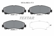 2529701 Sada brzdových destiček, kotoučová brzda TEXTAR