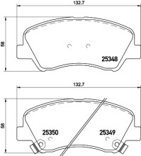 2534803 Sada brzdových destiček, kotoučová brzda TEXTAR