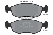 2543501 Sada brzdových destiček, kotoučová brzda epad TEXTAR