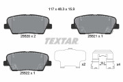 2552001 Sada brzdových destiček, kotoučová brzda epad TEXTAR