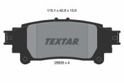 2552503 TEXTAR sada brzdových platničiek kotúčovej brzdy 2552503 TEXTAR