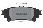 2552501 TEXTAR sada brzdových platničiek kotúčovej brzdy 2552501 TEXTAR