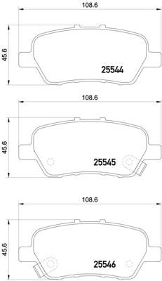 2554402 Sada brzdových destiček, kotoučová brzda TEXTAR