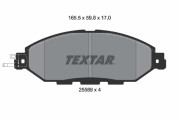 2558901 Sada brzdových destiček, kotoučová brzda TEXTAR