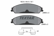 2560501 TEXTAR sada brzdových platničiek kotúčovej brzdy 2560501 TEXTAR