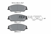 2561001 Sada brzdových destiček, kotoučová brzda epad TEXTAR