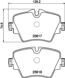 2561704 Sada brzdových destiček, kotoučová brzda TEXTAR