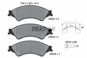2563201 Sada brzdových destiček, kotoučová brzda epad TEXTAR