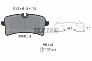 2564203 Sada brzdových destiček, kotoučová brzda epad TEXTAR
