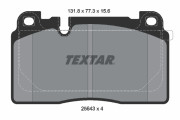 2564302 TEXTAR sada brzdových platničiek kotúčovej brzdy 2564302 TEXTAR