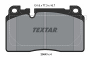 2564305 TEXTAR sada brzdových platničiek kotúčovej brzdy 2564305 TEXTAR