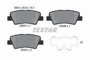 2564701 Sada brzdových destiček, kotoučová brzda epad TEXTAR