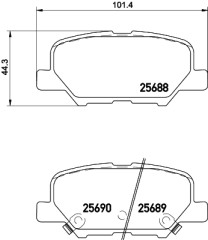 2568803 Sada brzdových destiček, kotoučová brzda TEXTAR