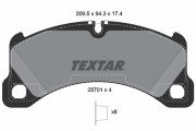 2570101 TEXTAR sada brzdových platničiek kotúčovej brzdy 2570101 TEXTAR