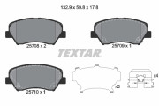 2570801 Sada brzdových destiček, kotoučová brzda epad TEXTAR