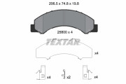 2580001 Sada brzdových destiček, kotoučová brzda TEXTAR