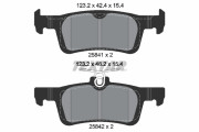 2584101 Sada brzdových destiček, kotoučová brzda epad TEXTAR