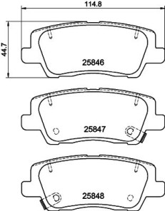 2584601 Sada brzdových destiček, kotoučová brzda epad TEXTAR