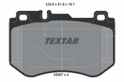 2599701 TEXTAR sada brzdových platničiek kotúčovej brzdy 2599701 TEXTAR