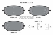 2618801 Sada brzdových destiček, kotoučová brzda epad TEXTAR