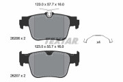 2620601 TEXTAR sada brzdových platničiek kotúčovej brzdy 2620601 TEXTAR