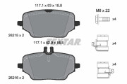 2621501 Sada brzdových destiček, kotoučová brzda epad TEXTAR