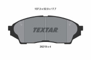 2621901 TEXTAR sada brzdových platničiek kotúčovej brzdy 2621901 TEXTAR