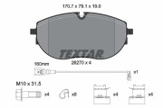 2627001 Sada brzdových destiček, kotoučová brzda epad TEXTAR