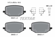 2643102 Sada brzdových destiček, kotoučová brzda TEXTAR