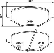 2643401 Sada brzdových destiček, kotoučová brzda Formula XT TEXTAR