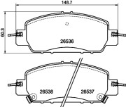 2653601 Sada brzdových destiček, kotoučová brzda Formula XT TEXTAR