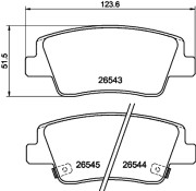 2654301 Sada brzdových destiček, kotoučová brzda Formula XT TEXTAR