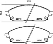 2674201 Sada brzdových destiček, kotoučová brzda Formula XT TEXTAR