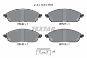 2674201 Sada brzdových destiček, kotoučová brzda epad TEXTAR